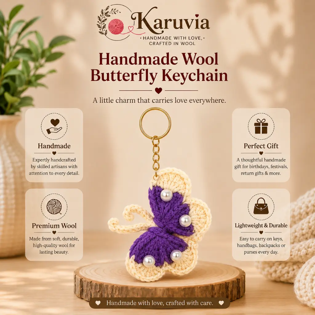 Karuvia Butterfly Keychain Features.webp