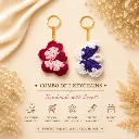 Butterfly Keychain pink and red, purple and white Featured.webp
