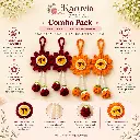 Shubh Labh Crochet Hanging – Maroon & Orange Combo Features.webp