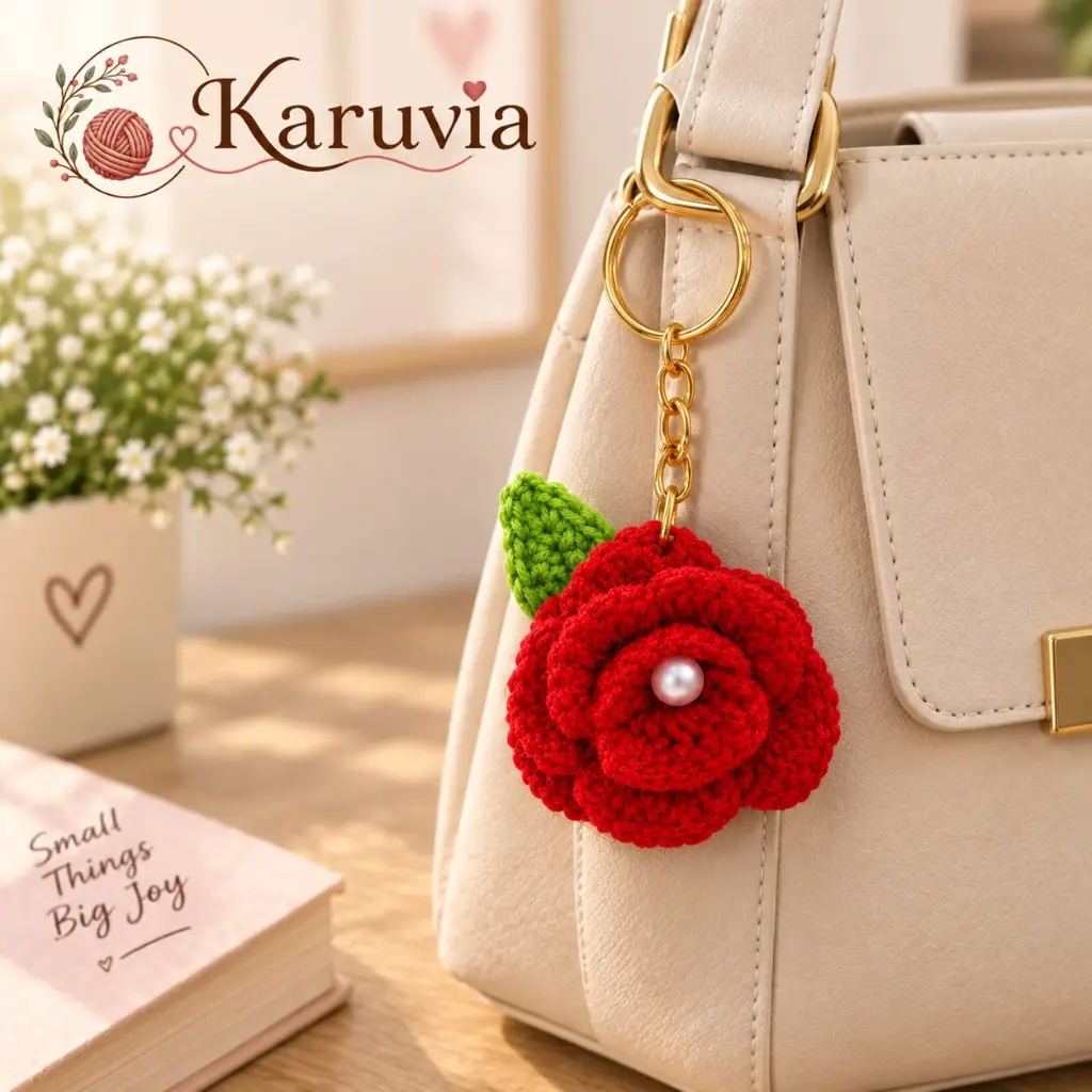 Rose Bloom Keychain Purse.webp