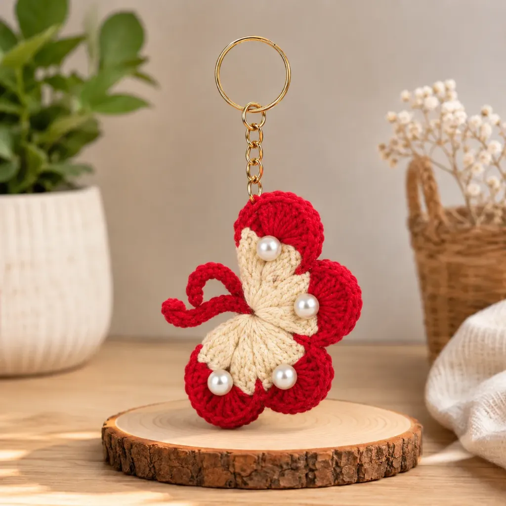 Karuvia Crochet Butterfly Keychain