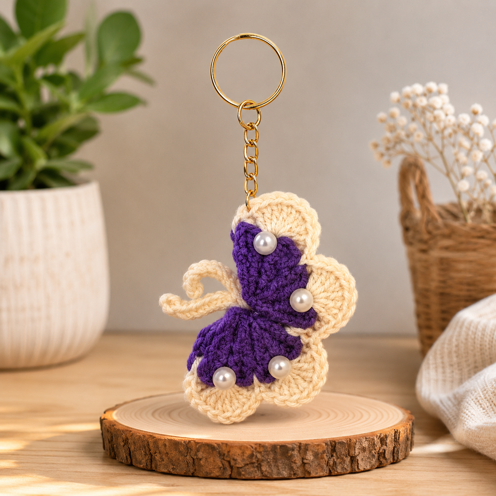 Karuvia Crochet Butterfly Keychain