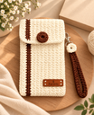 Karuvia Cocoa Crochet Phone Pouch