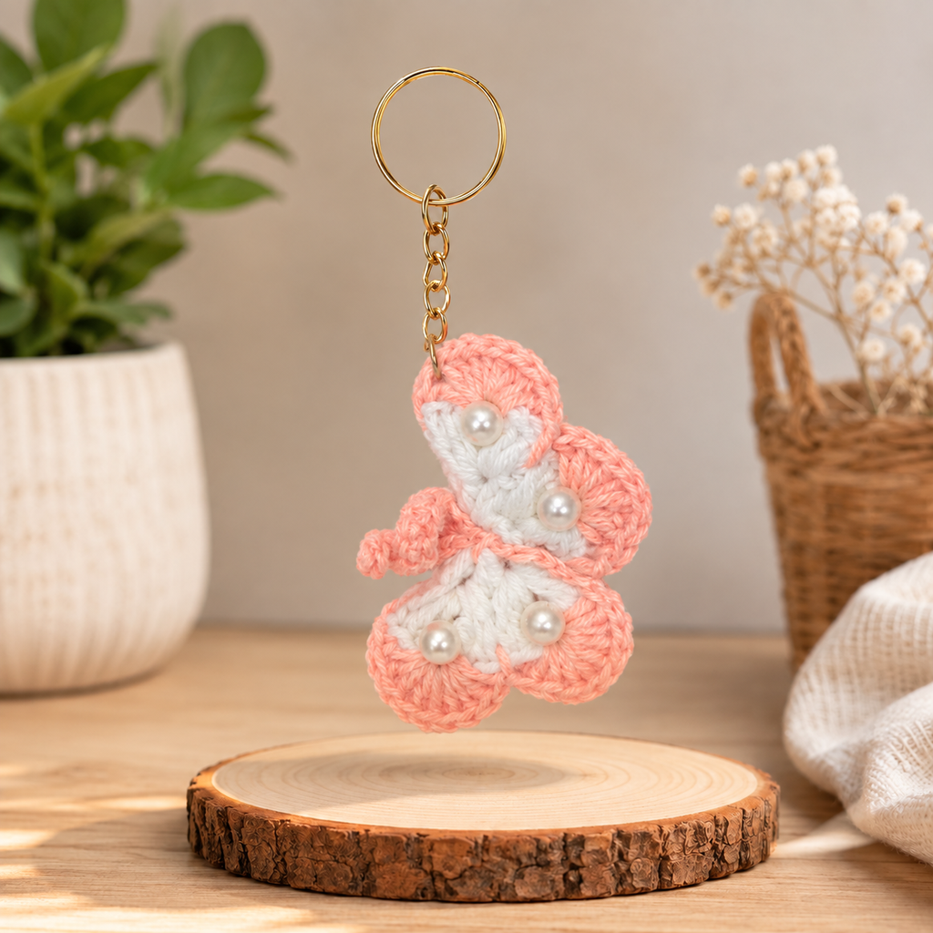 Karuvia Crochet Butterfly Keychain